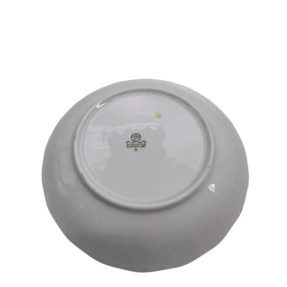 Wałbrzych‎ Poland Fine China Gold Trim Saucer Plates Set Of 8